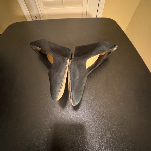 Loeffler Randall size 7 with chunky black heel wedge like silhoutte pump shoe - Picture 7 of 12